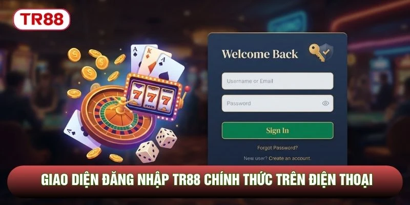 Giao diện đăng nhập TR88 chính thức trên điện thoại Giao diện đăng nhập TR88 chính thức trên điện thoại
