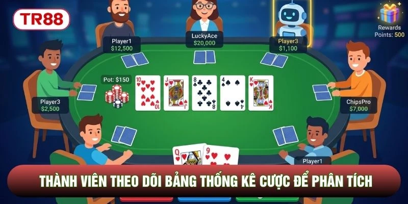 Thành viên theo dõi bảng thống kê cược để phân tích